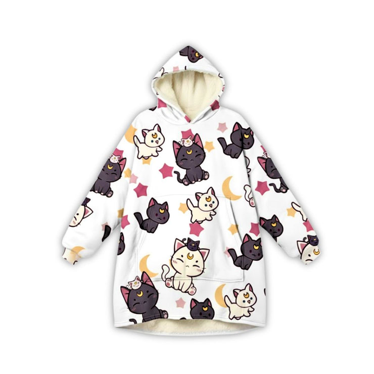 Sailor Moon Cat Hoodie Blanket