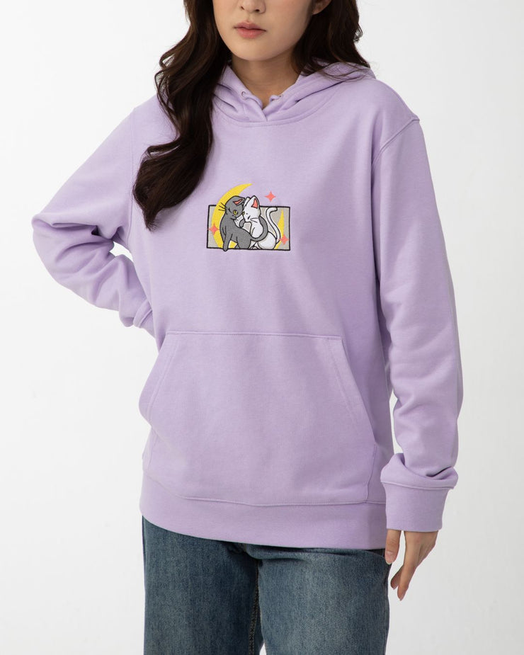 Moon Cats Embroidered Sweatshirt/Hoodie