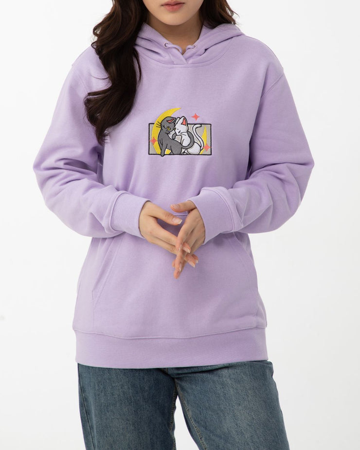 Moon Cats Embroidered Sweatshirt/Hoodie