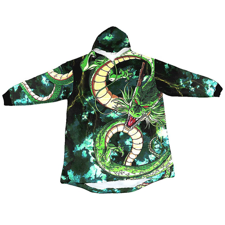 Wishing Dragon Sherpa-Lined Hoodie Blanket