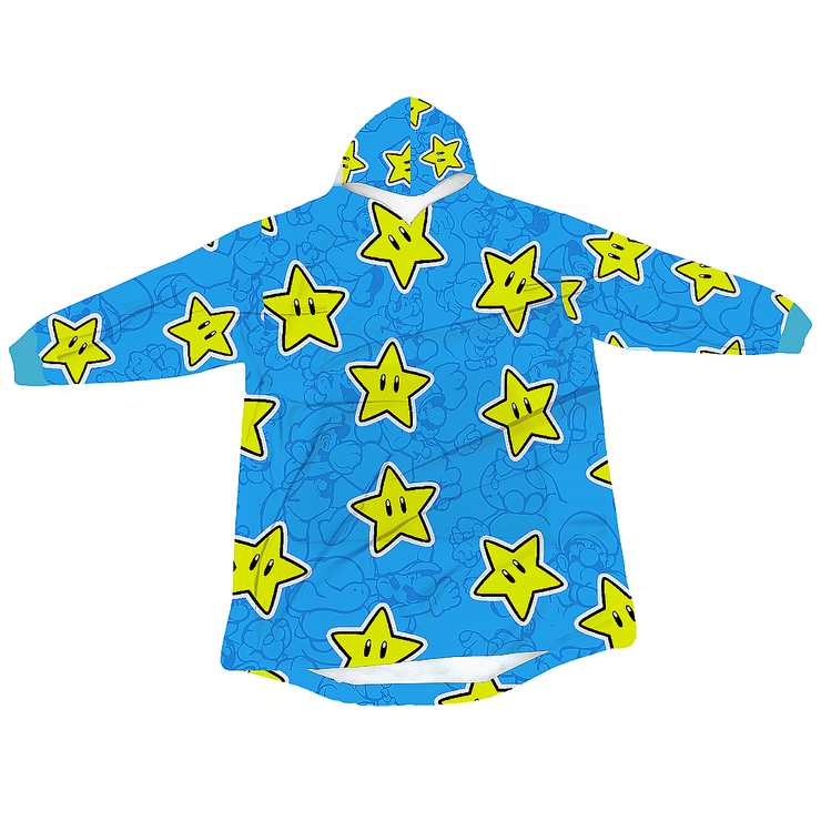 Star Power Sherpa-Lined Hoodie Blanket