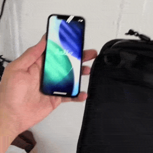 A hidden pocket against your back