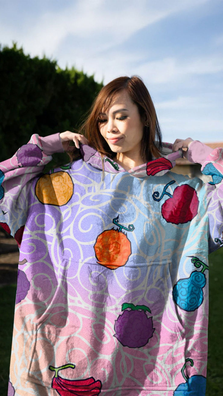 Devil Fruit Sherpa-Lined Hoodie Blanket