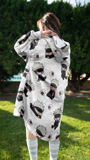 Gojo Sherpa-Lined Hoodie Blanket