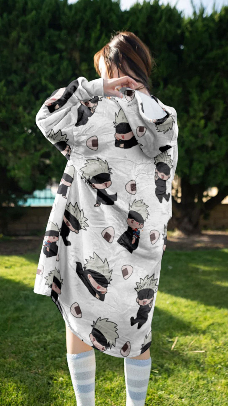 Gojo Sherpa-Lined Hoodie Blanket