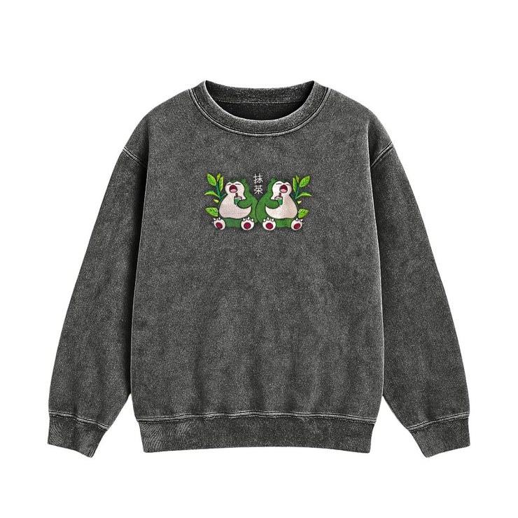 Matchalax Vintage Embroidered Sweatshirt/Hoodie