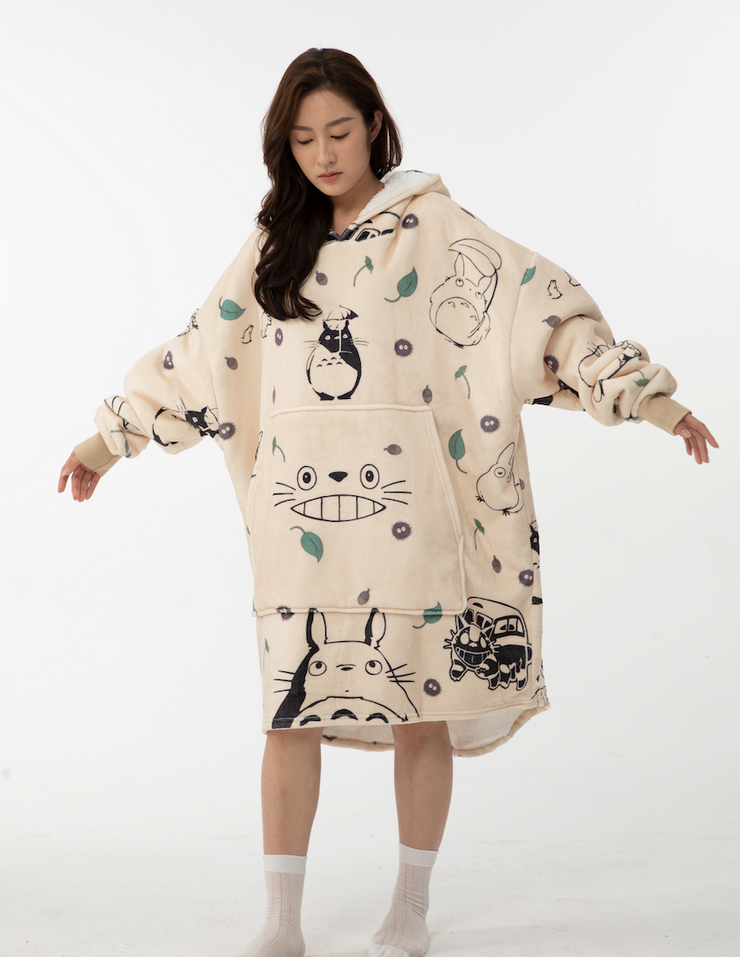 Neighbor Sherpa-Lined Hoodie Blanket