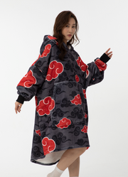 Akatsuki Sherpa-Lined Hoodie Blanket