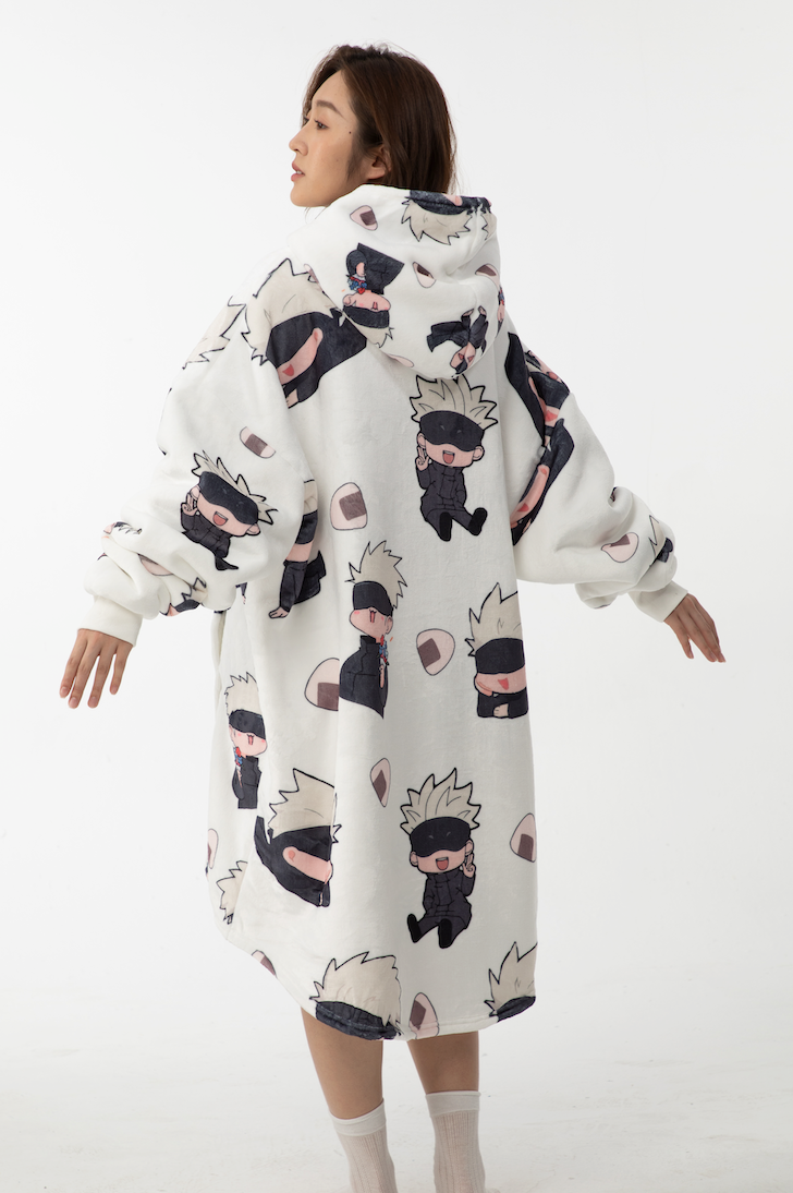 Gojo Sherpa-Lined Hoodie Blanket