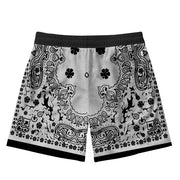 Gilgamesh Black Clover Paisley Mesh Shorts