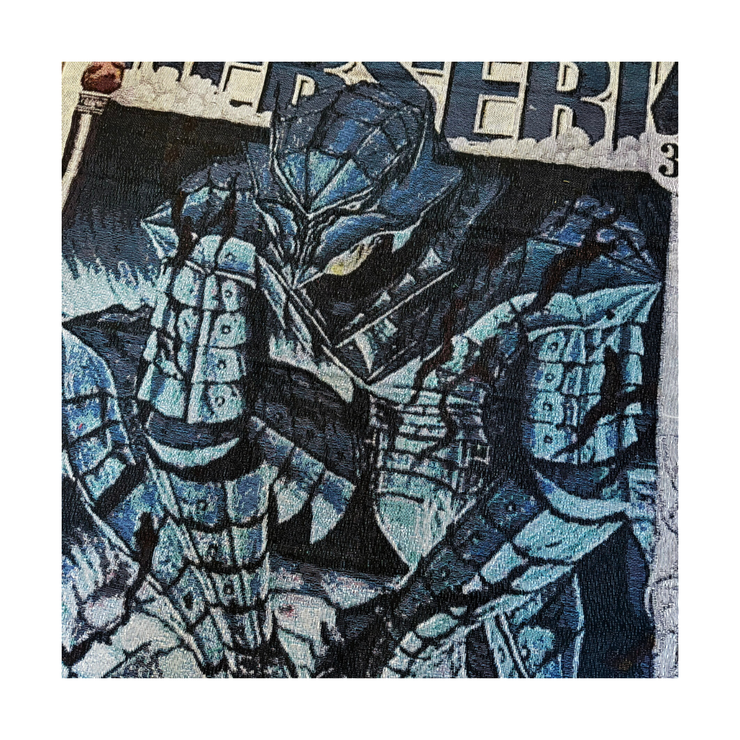 Toka Home Decor Black Swordsman Jump Woven Blanket