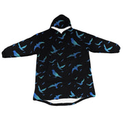 Toka Hoodie Blanket Blue Bird Sherpa-Lined Hoodie Blanket