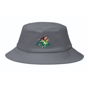 Gilgamesh Charcoal Gray Flygon Embroidered Bucket Hat