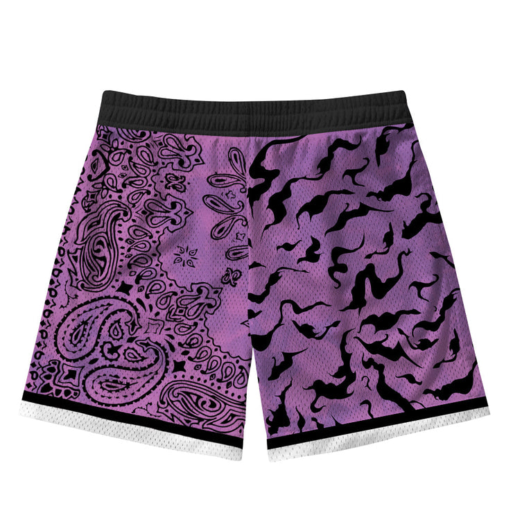 Gilgamesh Cursed Paisley Mesh Shorts