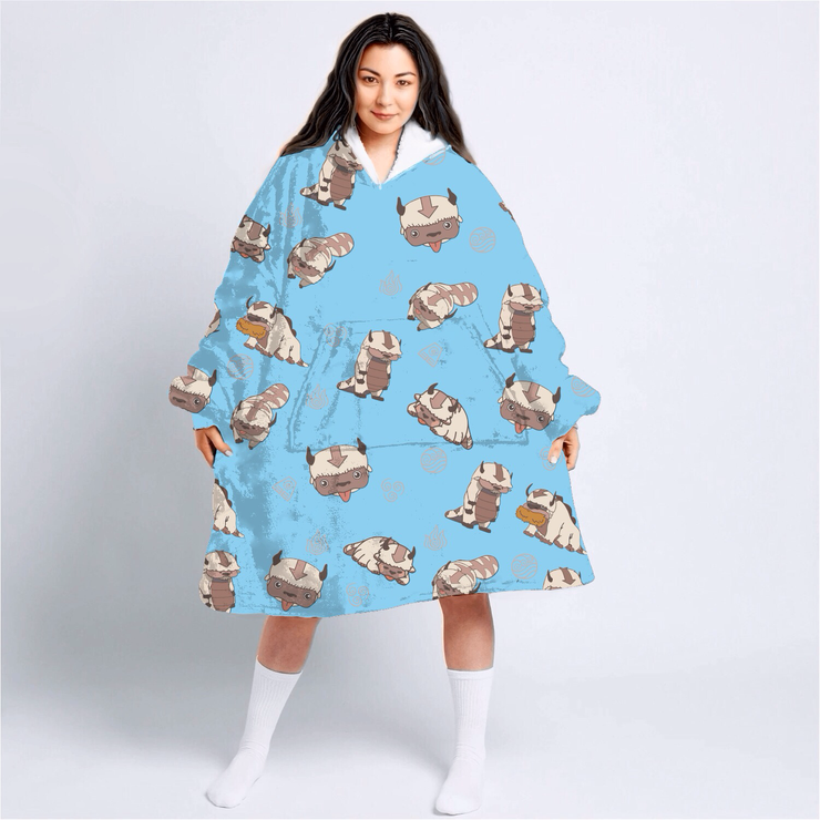 Gilgamesh Hoodie Blanket Flying Bison Sherpa-Lined Hoodie Blanket