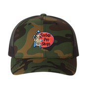 Gilgamesh Green Camo Feebas Pro Embroidered Retro Trucker Hat