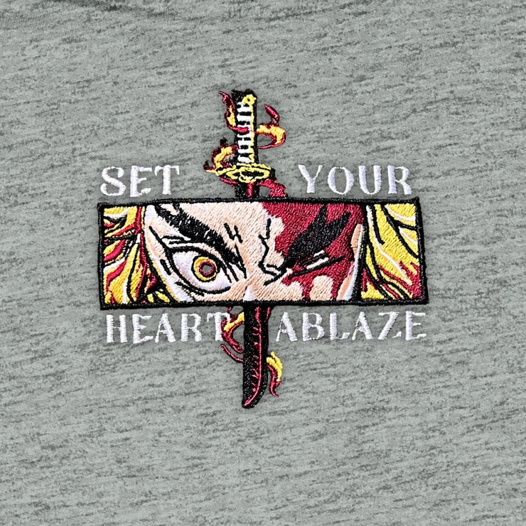 Gilgamesh hoodies Heart Ablaze Embroidered Hoodie