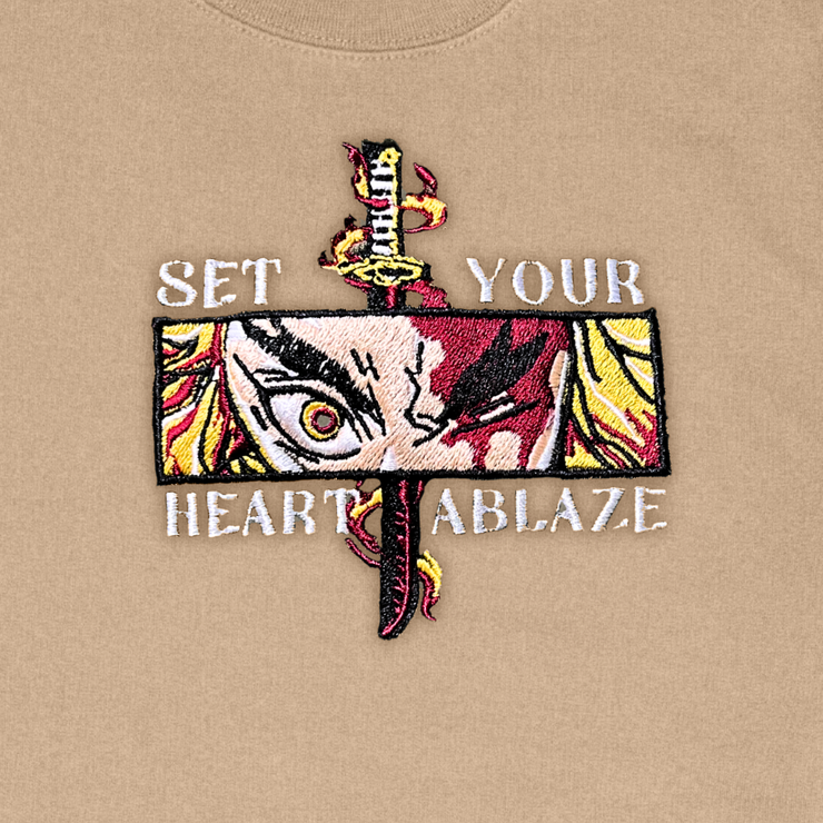 Gilgamesh sweatshirts Heart Ablaze Embroidered Sweatshirt