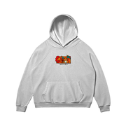 Toka Hoodie / Heather Gray / S Fire Red Embroidered Sweatshirt/Hoodie