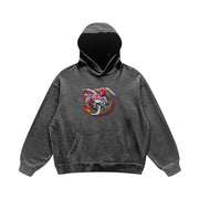 Toka Hoodie / Vintage Black / S Shadow Flame Vintage Embroidered Sweatshirt/Hoodie