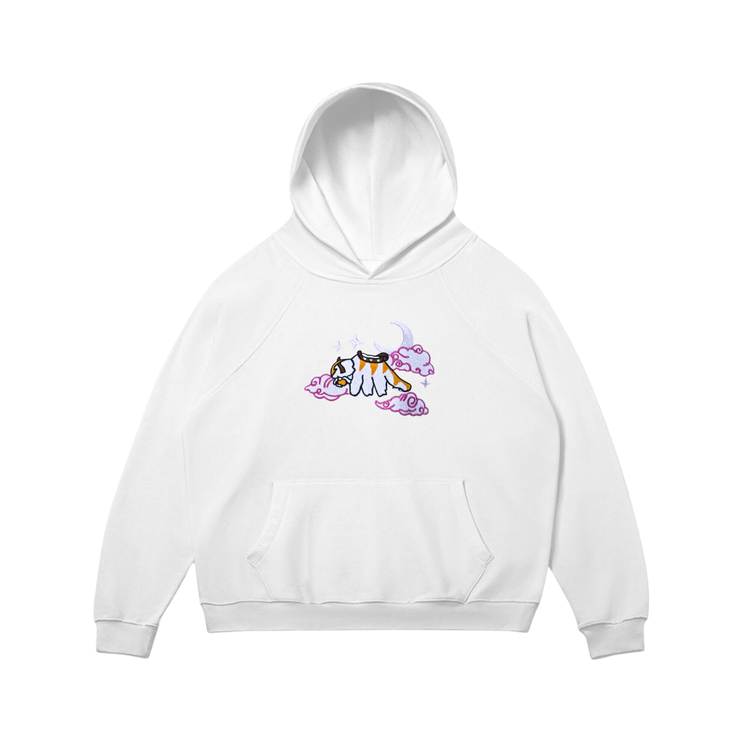 Toka Hoodie / White / S Yip Yip Embroidered Sweatshirt/Hoodie