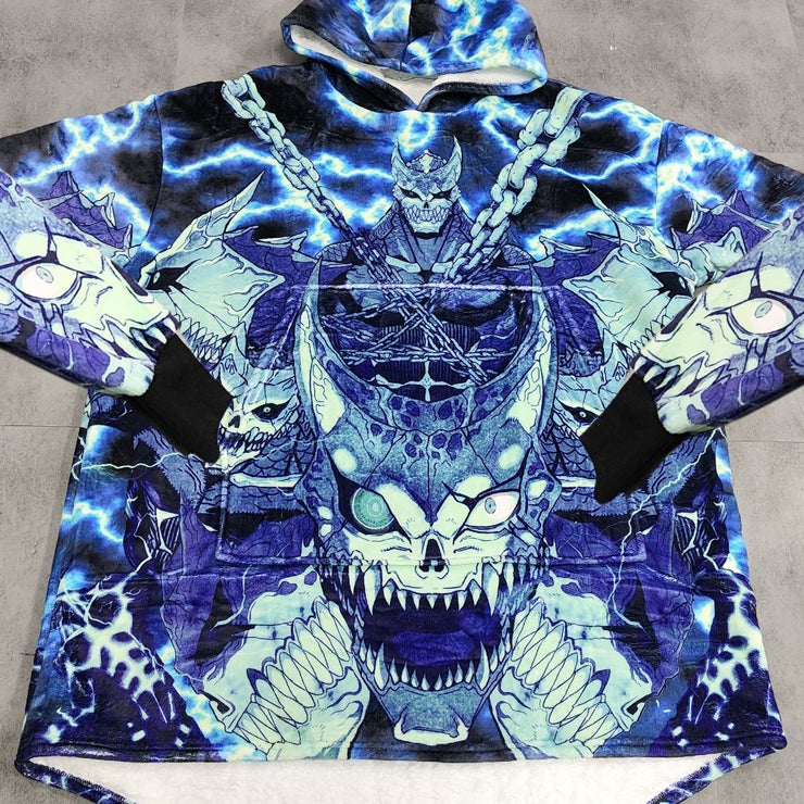 Toka Hoodie Blanket Kaiju Sherpa-Lined Hoodie Blanket