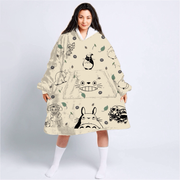 Gilgamesh Hoodie Blanket Neighbor Sherpa-Lined Hoodie Blanket