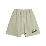 Toka S Sleeping Embroidered Fleece Shorts