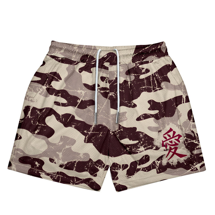 Gilgamesh Sand Camo Mesh Shorts