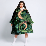 Gilgamesh Hoodie Blanket Shenron Sherpa-Lined Hoodie Blanket