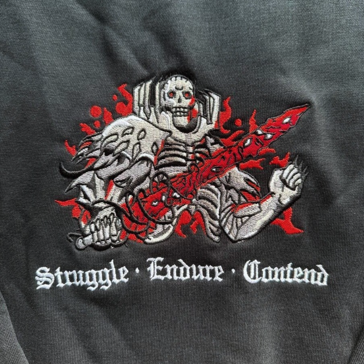 Toka Skull Knight Embroidered Sweatshirt/Hoodie