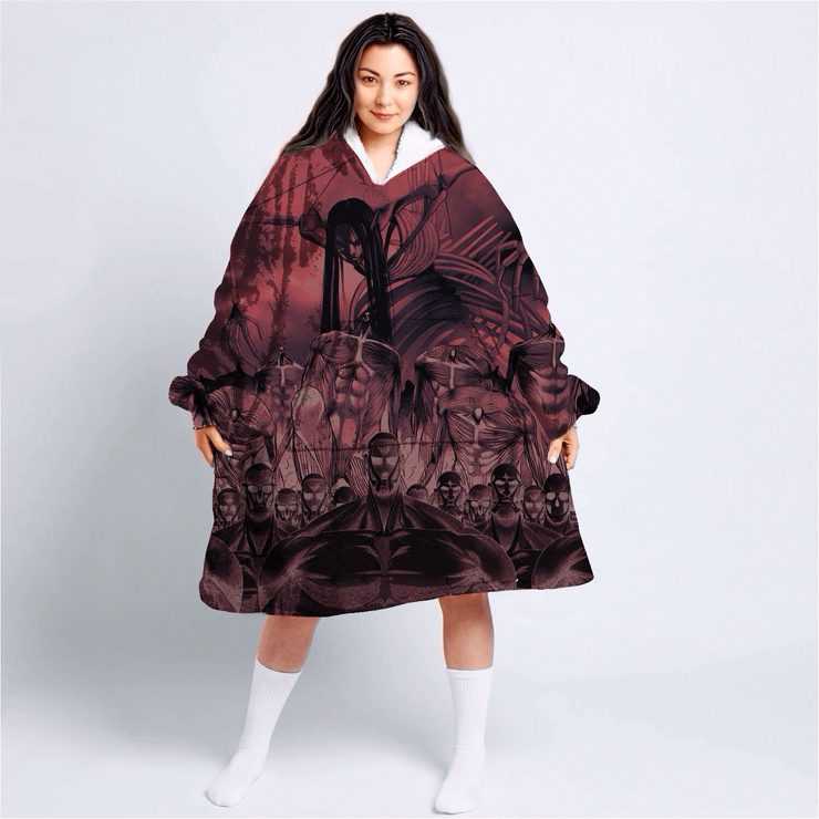 Gilgamesh Hoodie Blanket The Rumbling Sherpa-Lined Hoodie Blanket