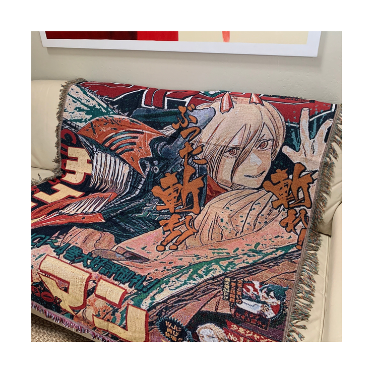 Toka Home Decor Chainsaw Jump Woven Blanket