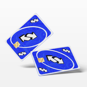 Card Emblems Uno Reverse Card Blue Skin (Holographic)