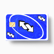 Card Emblems Uno Reverse Card Blue Skin (Holographic)