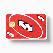 Card Emblems Uno Reverse Card Red Skin (Holographic)