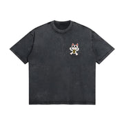 Toka T-Shirt Vintage Black / S Turbo Cat Embroidered Vintage Tee