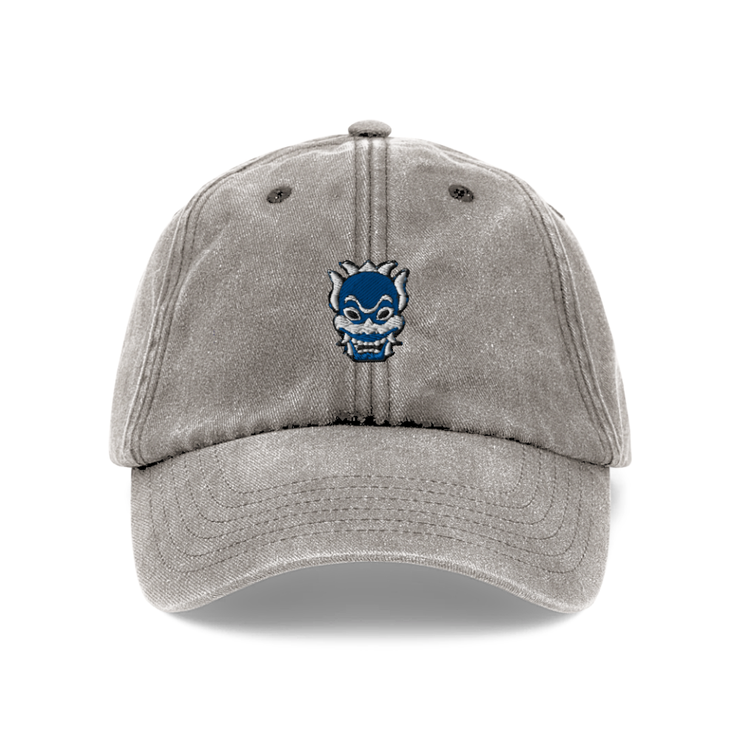 Gilgamesh Washed Gray Blue Spirit Embroidered Cap