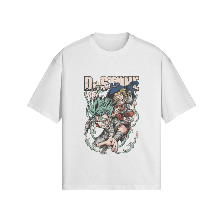 Gilgamesh White / S Dr. Stone Boxy Oversized Tee