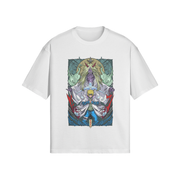 Gilgamesh White / S Reaper Death Seal Boxy Oversized Tee