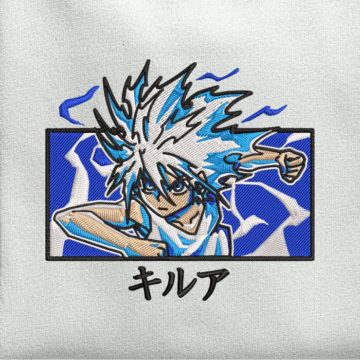 Gilgamesh sweatshirts XS / White Killua Embroidered Sweatshirt