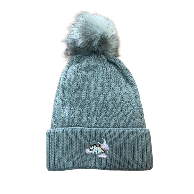 Gilgamesh Yip Yip Thick-Knit Pom Beanie